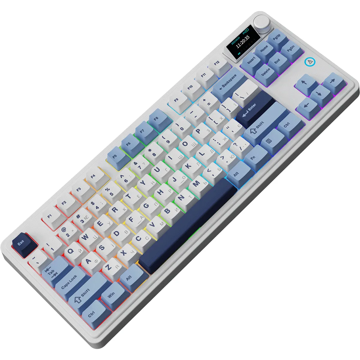 Клавіатура бездротова Ajazz AK870 Plus Murad Switch White (AK870-MU-BWD) - мініатюра 4