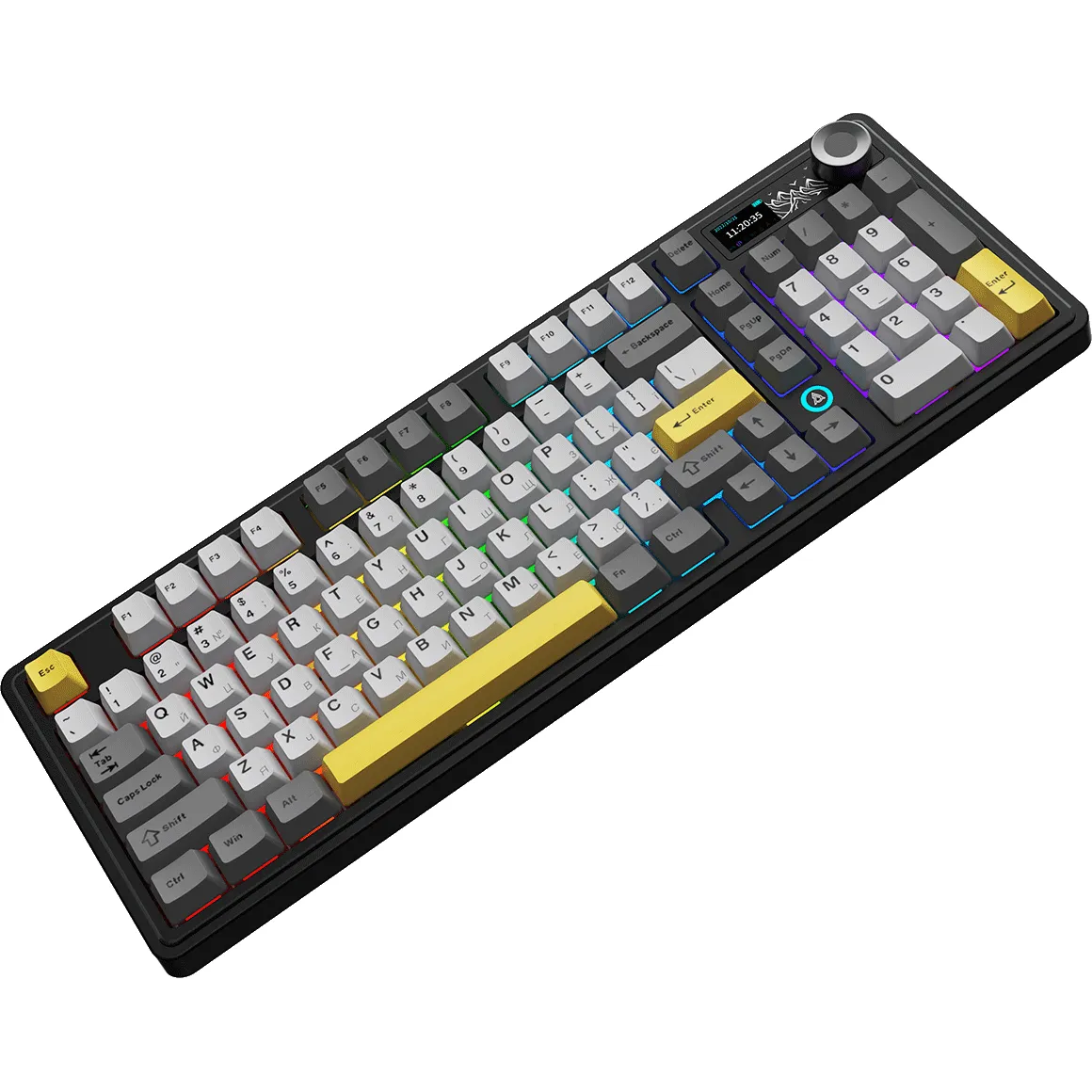 Клавіатура бездротова Ajazz AK980 Clear Sky Switch Black (AK980-CS-BGY) - мініатюра 4