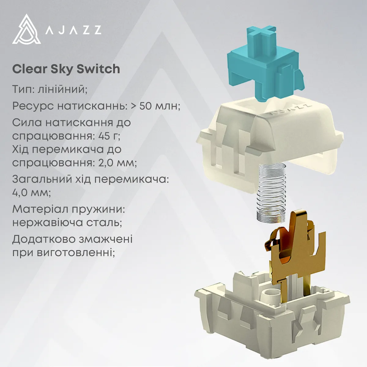 Клавіатура бездротова Ajazz AK980 Clear Sky Switch Black (AK980-CS-BGY) - мініатюра 8