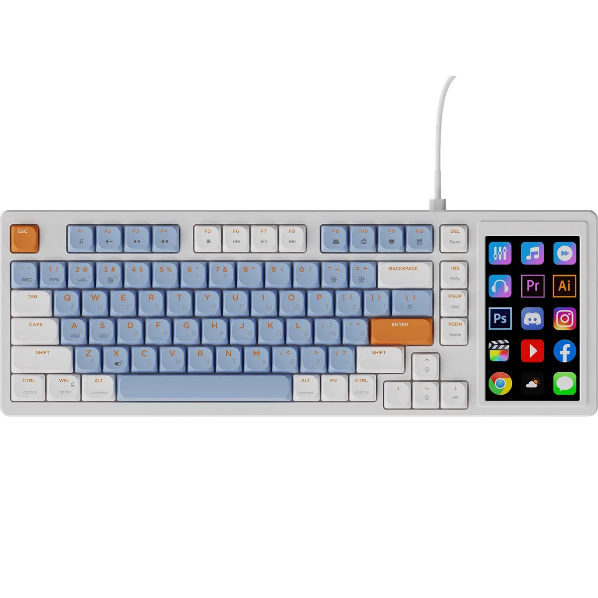 Клавіатура Ajazz AKP815 Huano Red Switch White (AKP815-R-WBO) - зображення 1