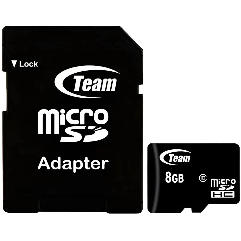 Карта пам`ятi MicroSDHC 8GB Class 10 Team + SD-adapter (TUSDH8GCL1003)- - мініатюра 3
