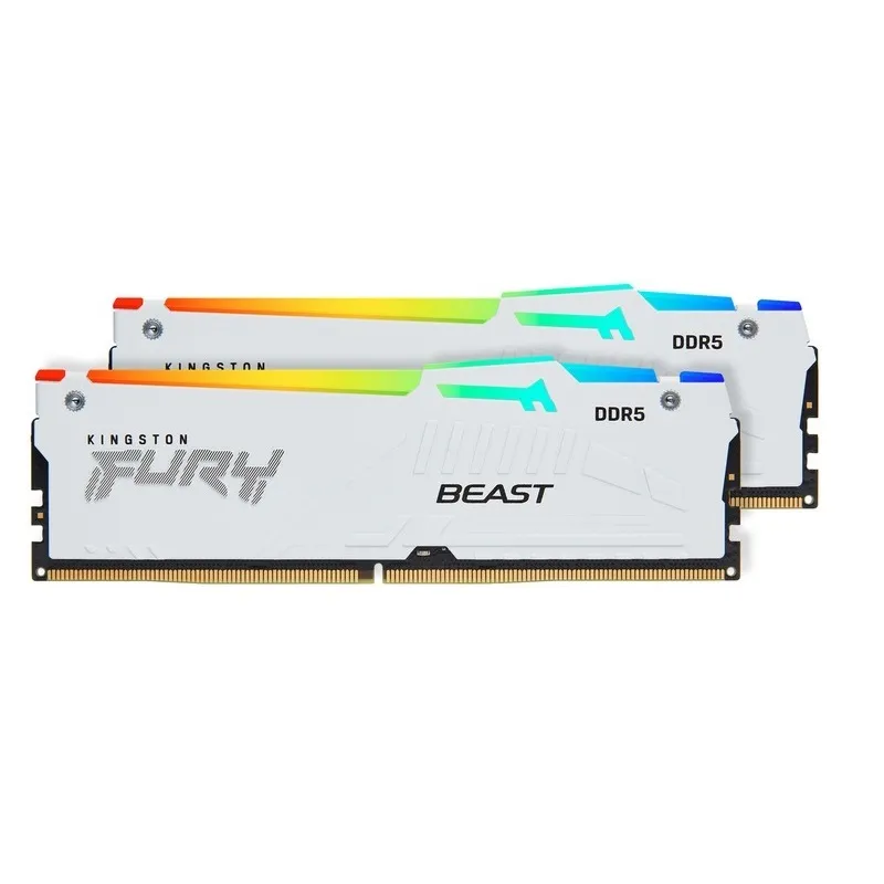 Модуль пам`ятi DDR5 2х16GB/6000 Kingston Fury Beast RGB White (KF560C36BWE2AK2-32) - мініатюра 4