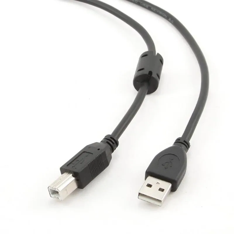 Кабель Cablexpert USB - USB Type-B V 2.0 (M/M), 3.0 м, Феритовий фільтр, чорний (CCF-USB2-AMBM-10) - мініатюра 2