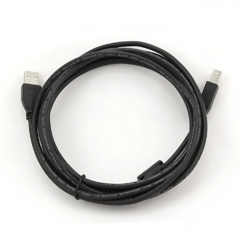 Кабель Cablexpert USB - USB Type-B V 2.0 (M/M), 3.0 м, Феритовий фільтр, чорний (CCF-USB2-AMBM-10) - мініатюра 3
