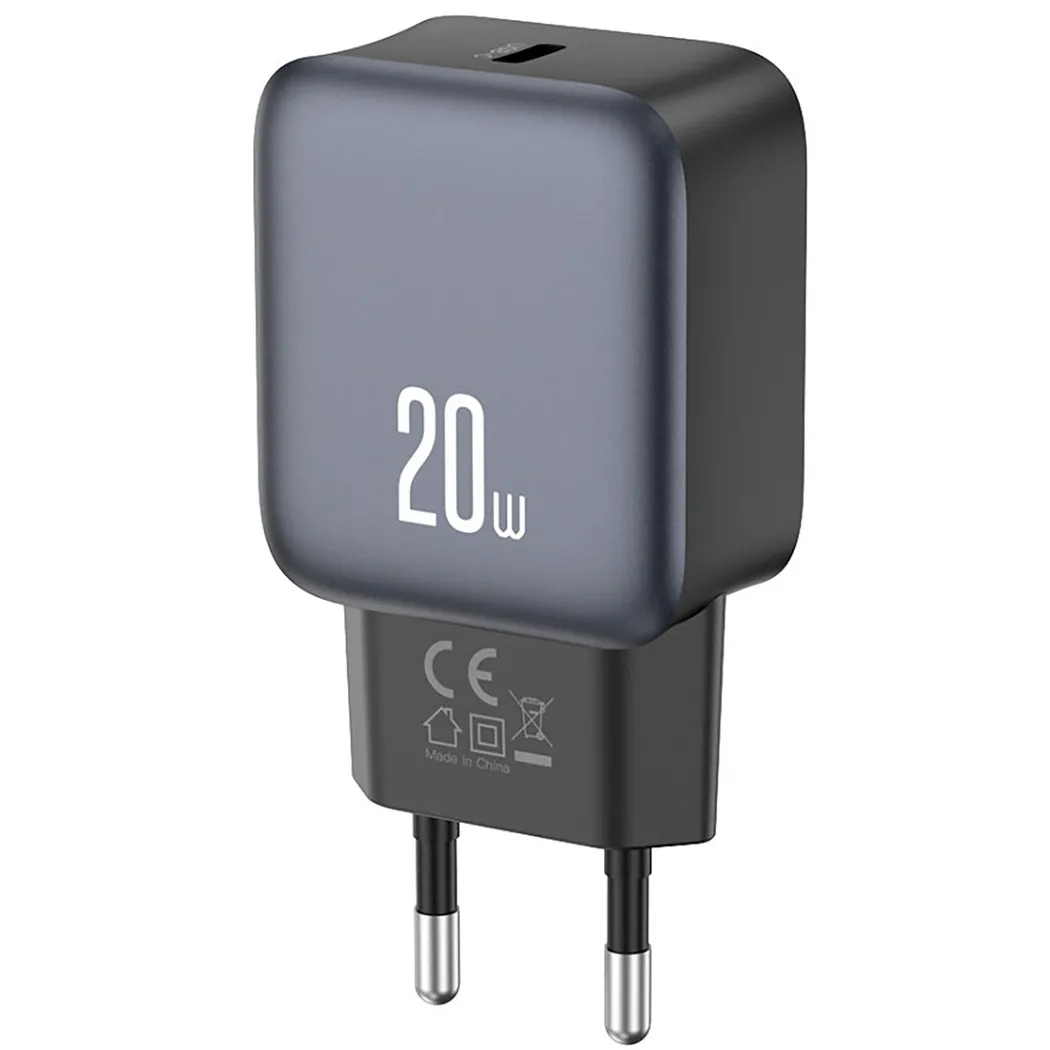 Зарядний пристрій XO L153 (USB-С, 3A) 20W Black - зображення 1