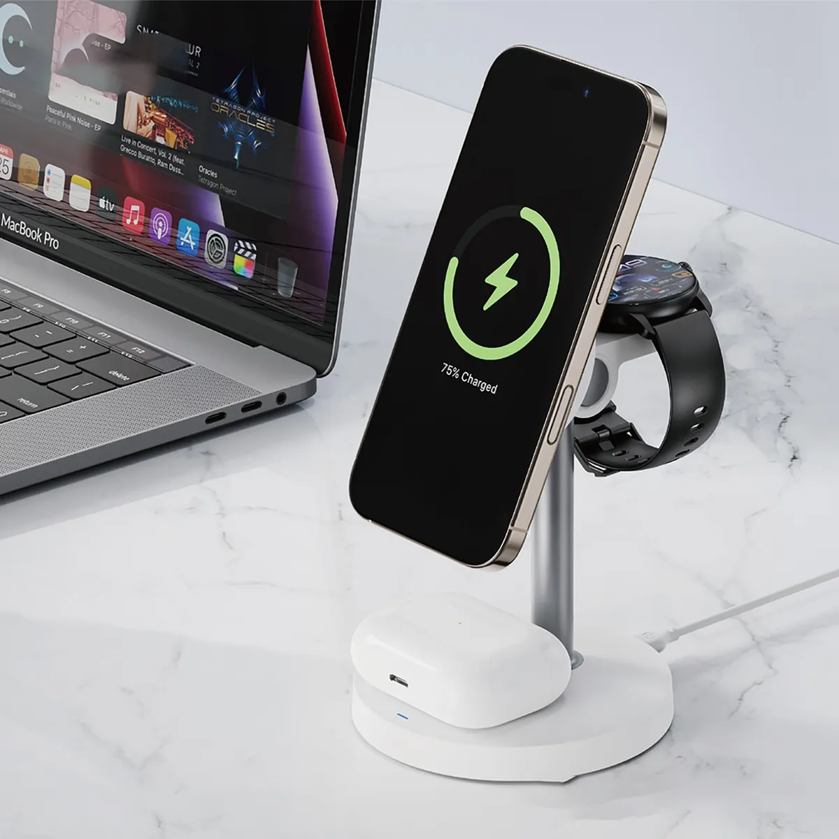 Бездротовий зарядний пристрій XO CX038 15W White - мініатюра 4