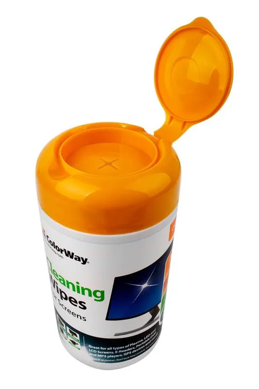 Серветки ColorWay для очищення ноутбуків, моніторів 100шт (CW-1071) - мініатюра 4