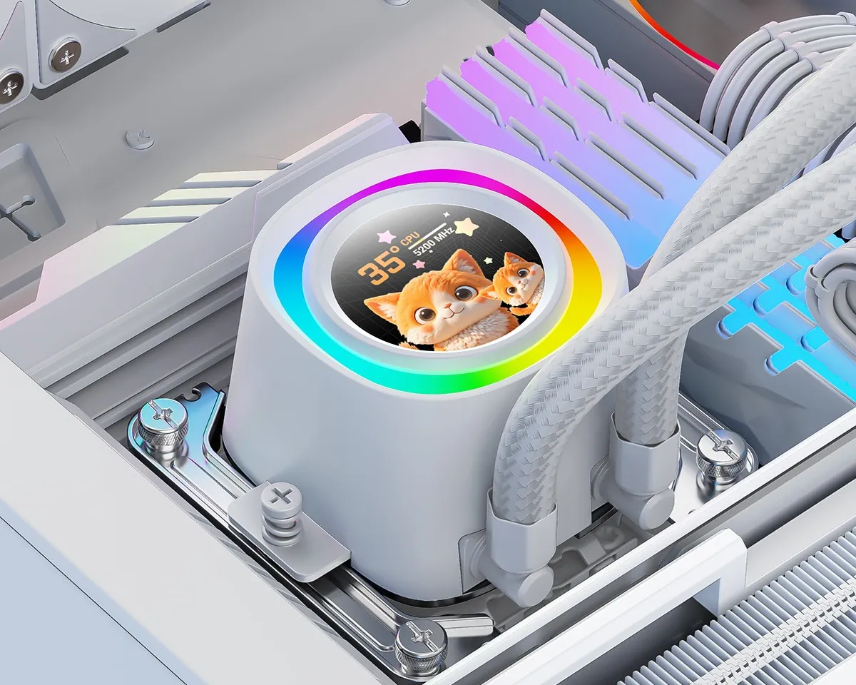 Система водяного охолодження ID-Cooling FX240 LCD White - мініатюра 9