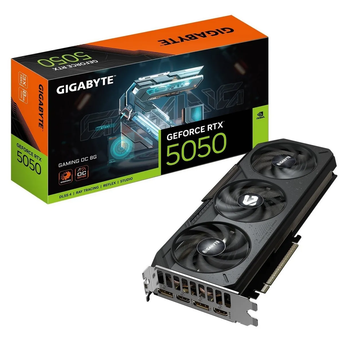 Відеокарта GF RTX 5050 8GB GDDR6 Gaming OC Gigabyte (GV-N5050GAMING OC-8GD) - зображення 1