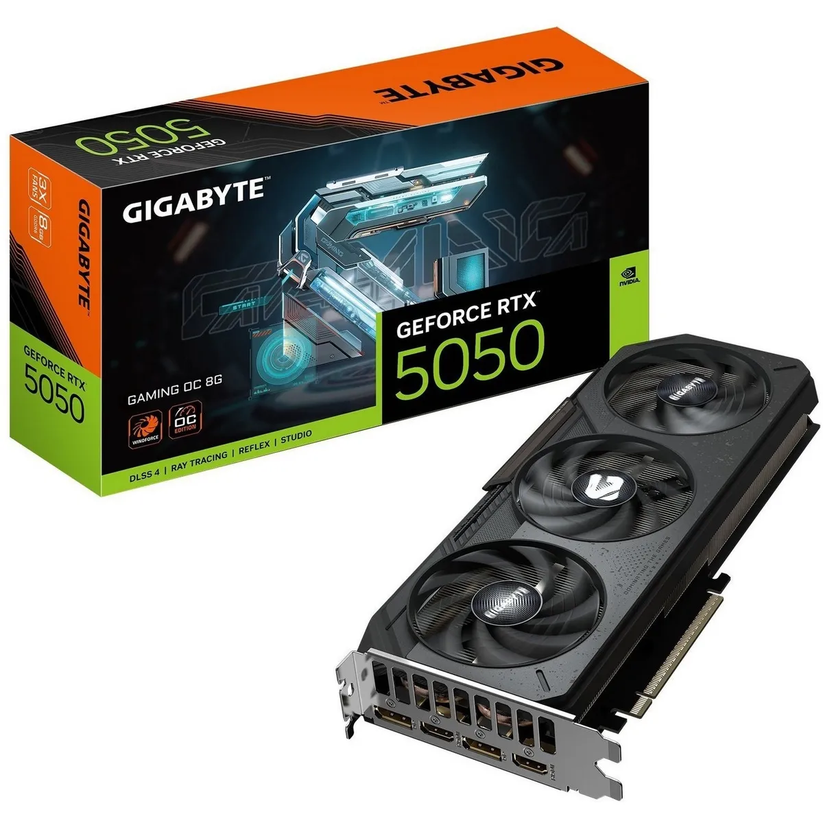 Відеокарта GF RTX 5050 8GB GDDR6 Gaming OC Gigabyte (GV-N5050GAMING OC-8GD) - мініатюра 11