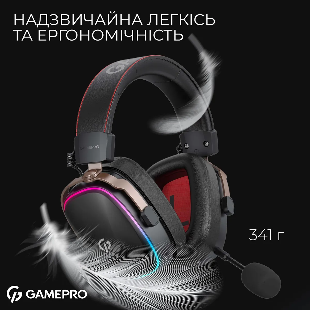 Гарнітура GamePro Asgard Valkyria Black (HSW249B) - мініатюра 13