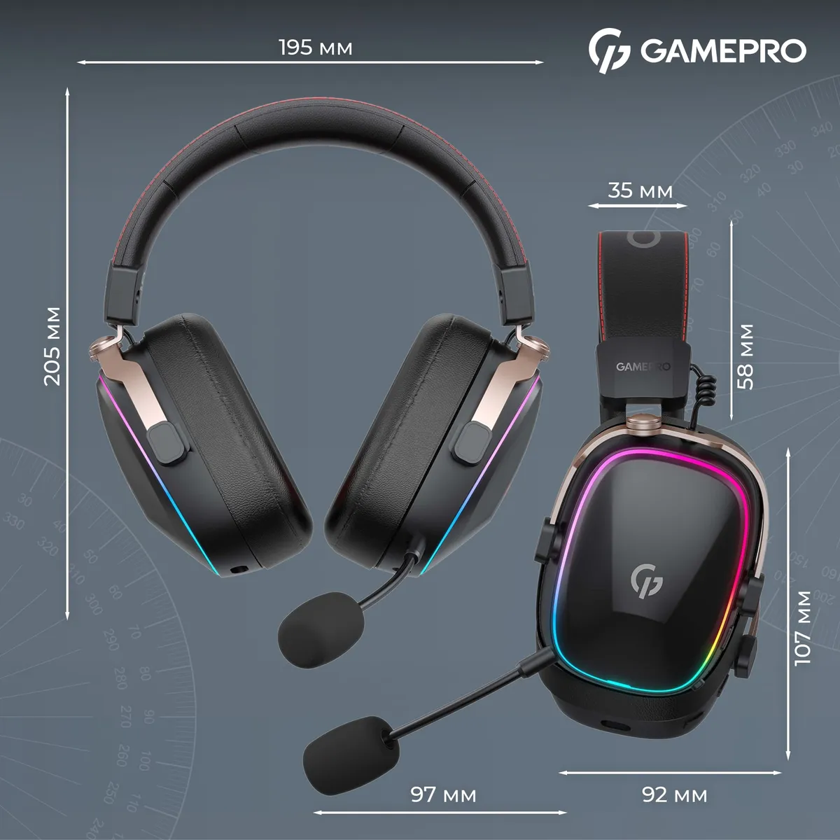 Гарнітура GamePro Asgard Valkyria Black (HSW249B) - мініатюра 15