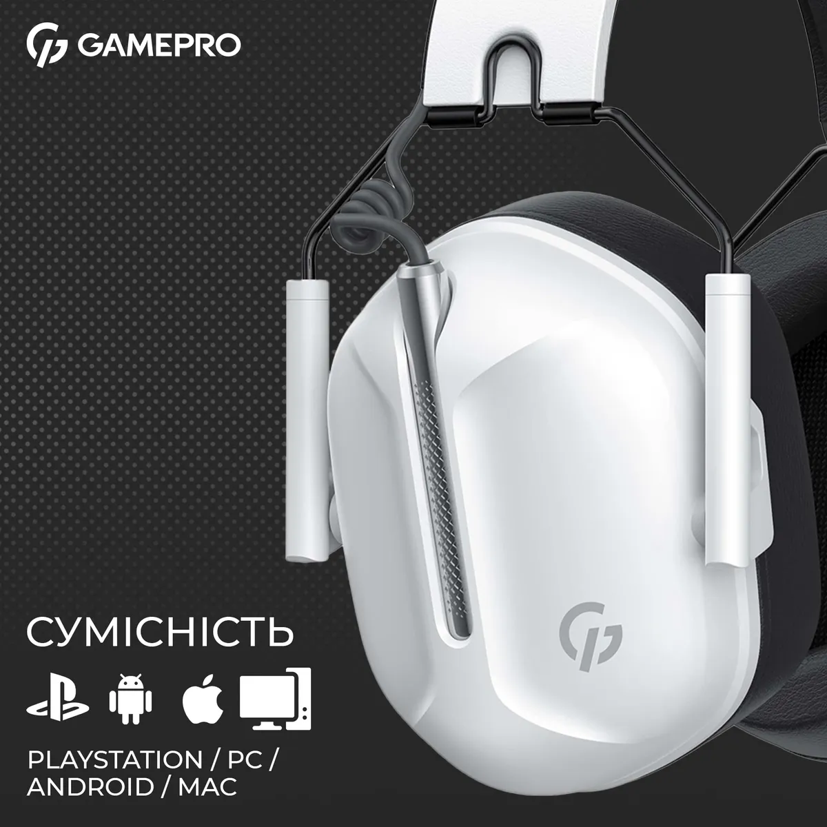 Гарнітура GamePro Genesis Hunter White (HS1350W) - мініатюра 11