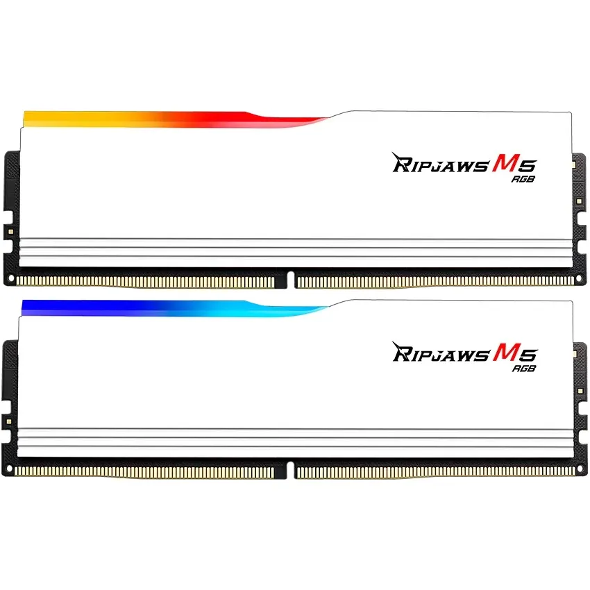 Модуль пам`ятi DDR5 2x32GB/6400 G.Skill Ripjaws M5 RGB White (F5-6400J3239G32GX2-RM5RW) - зображення 1