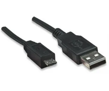 Кабель Atcom USB - micro USB V 2.0 (M/M), 0.8 м, чорний (9174) пакет - зображення 1