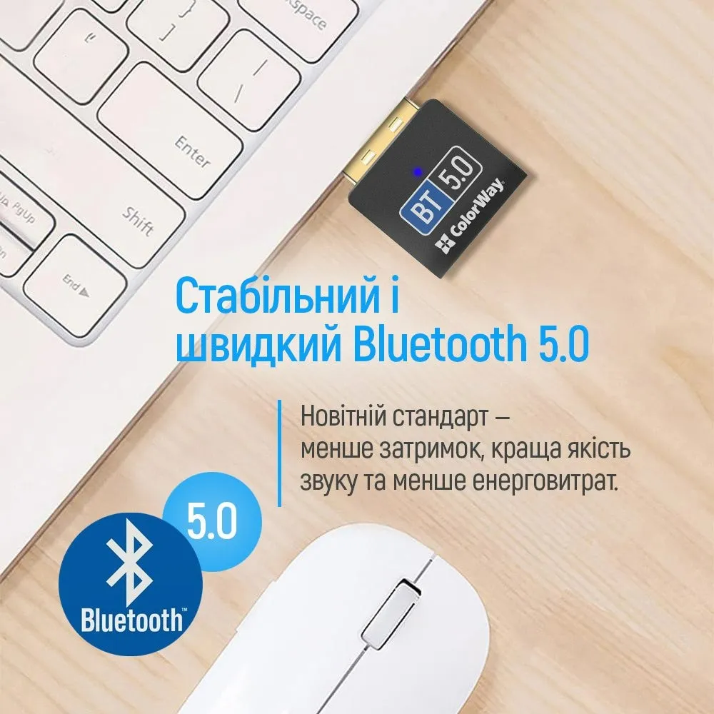 Адаптер Bluetooth 5.0 ColorWay (CW-AD-BT50) - мініатюра 14