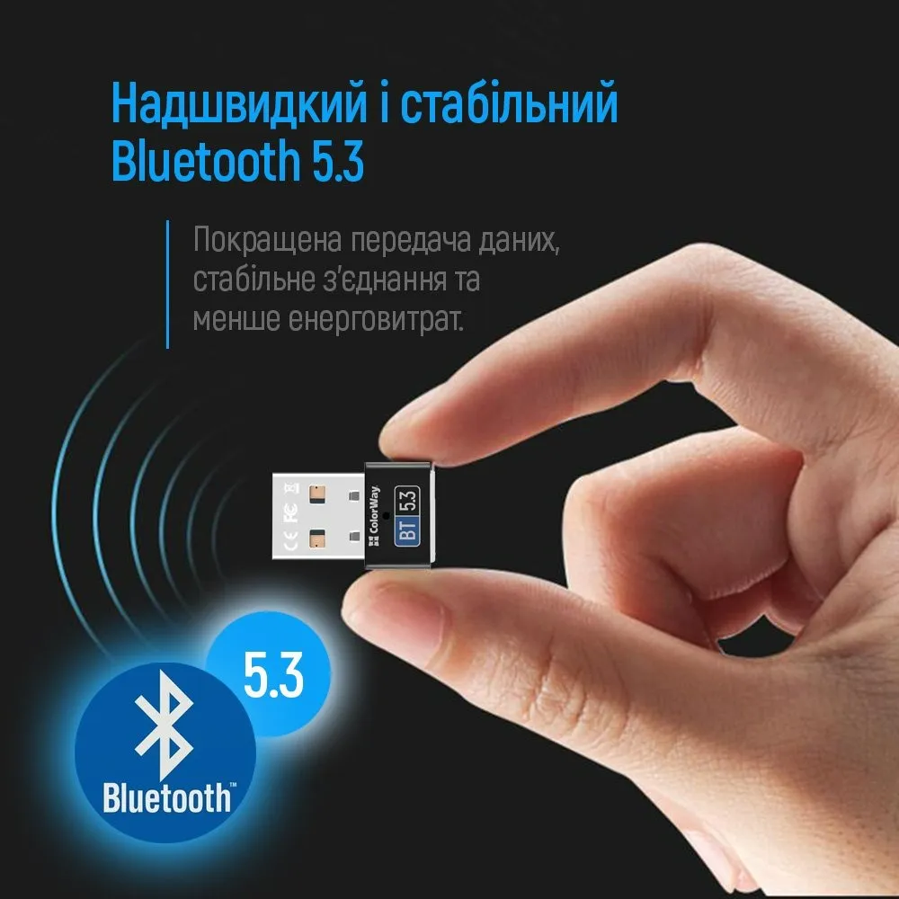 Адаптер Bluetooth 5.3 ColorWay (CW-AD-BT53) - мініатюра 13