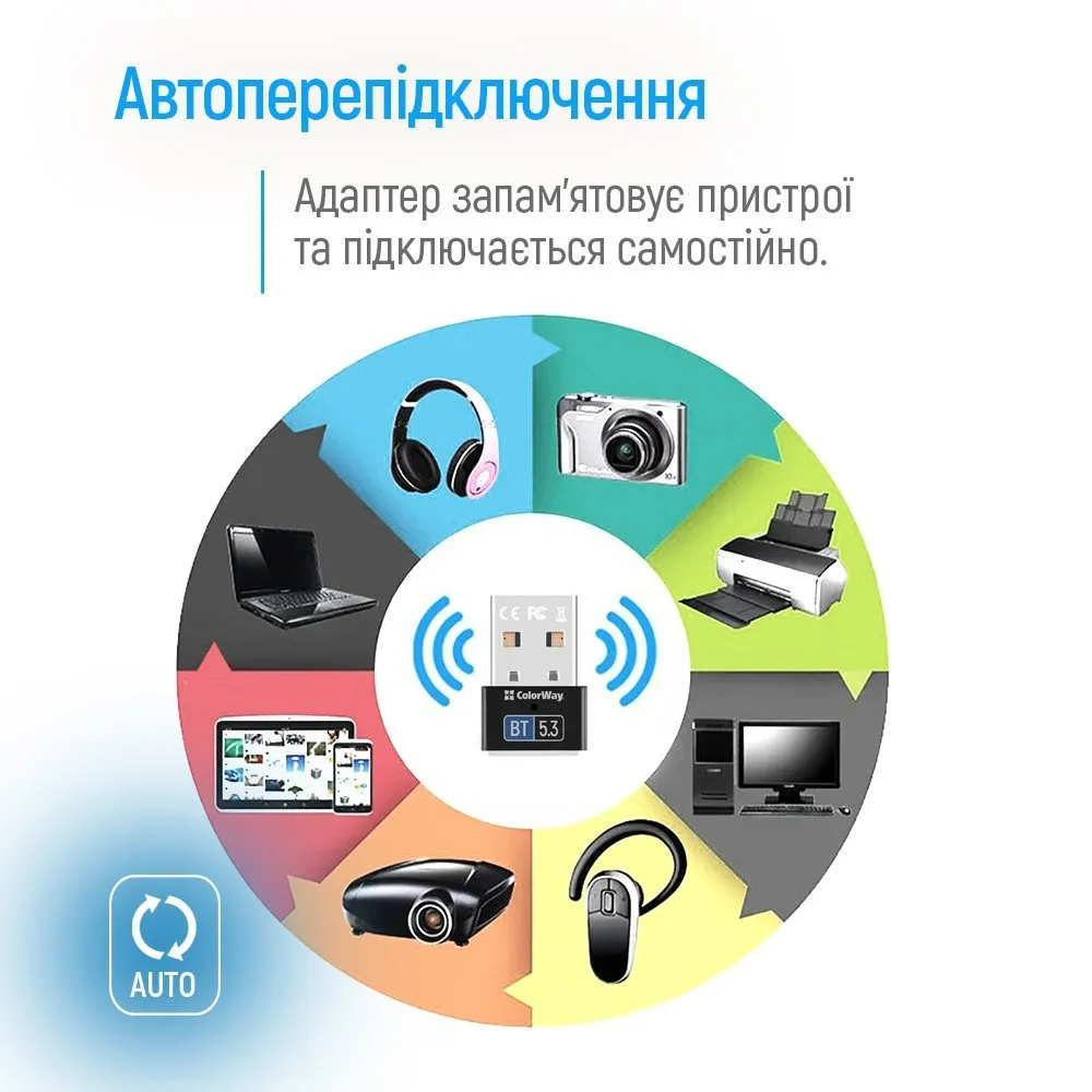 Адаптер Bluetooth 5.3 ColorWay (CW-AD-BT53) - мініатюра 8