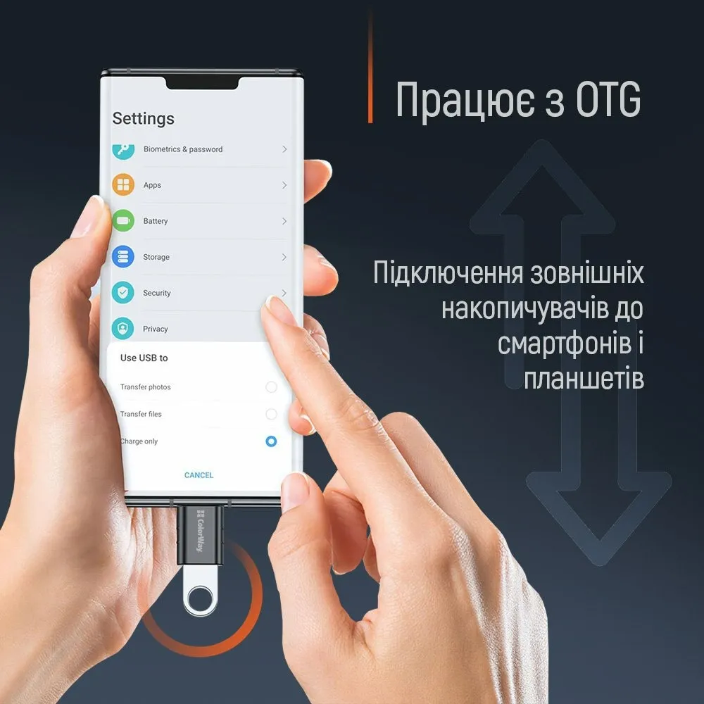 Адаптер ColorWay USB - USB-C 3.2 (CW-AD-AC3) - мініатюра 11
