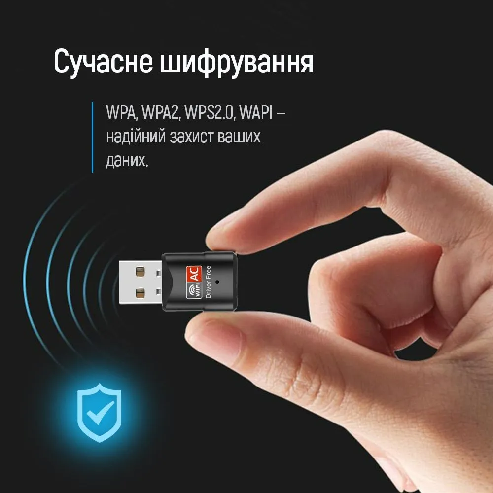 Бездротовий адаптер ColorWay Wi-Fi (CW-AD-W2) - мініатюра 11
