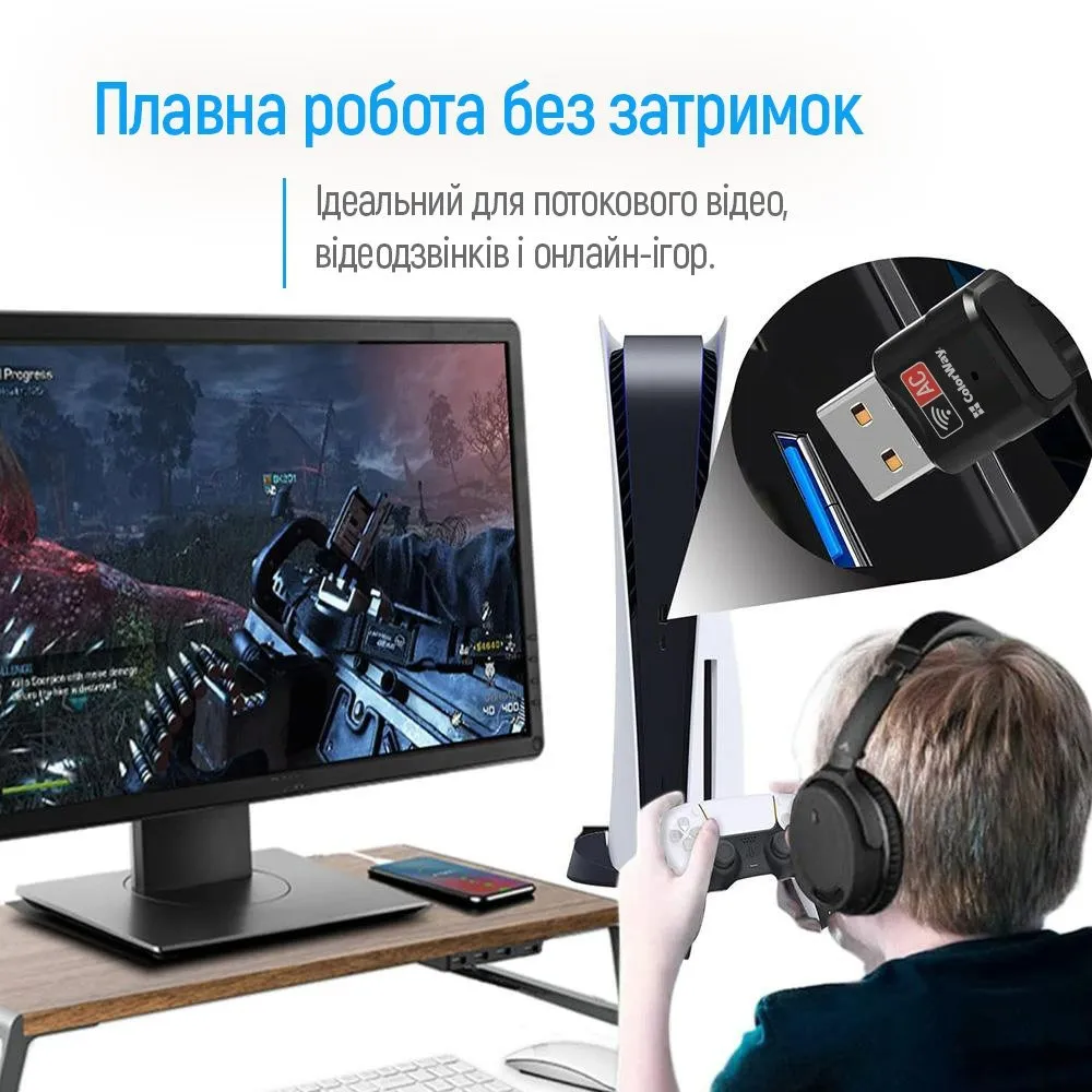 Бездротовий адаптер ColorWay Wi-Fi (CW-AD-W2) - мініатюра 13