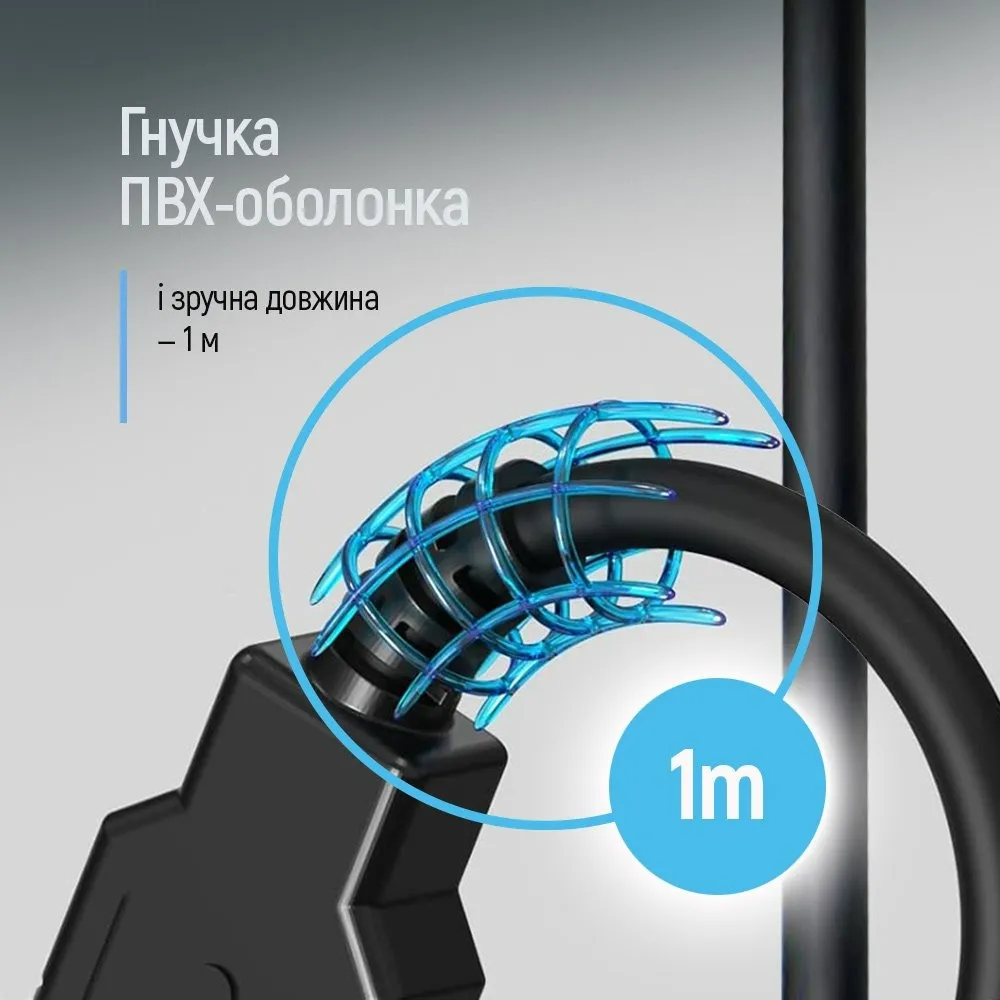 Кабель ColorWay USB - USB V 2.0 (M/M), 1 м, Black (CW-CBUU071-BK) - мініатюра 2