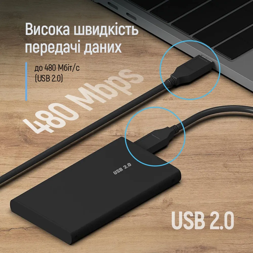 Кабель ColorWay USB - USB V 2.0 (M/M), 1 м, Black (CW-CBUU071-BK) - мініатюра 4