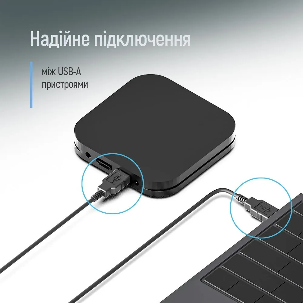 Кабель ColorWay USB - USB V 2.0 (M/M), 1 м, Black (CW-CBUU071-BK) - мініатюра 5