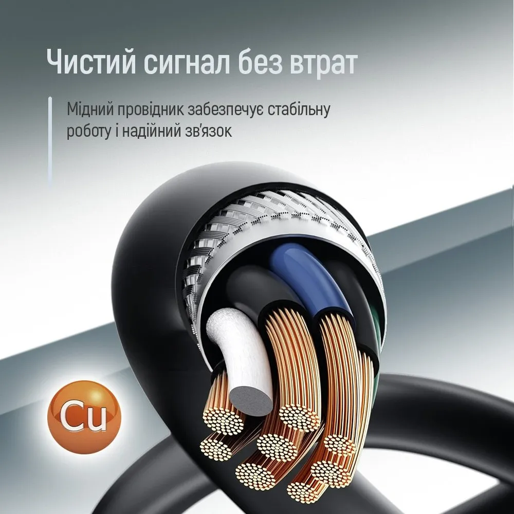 Кабель ColorWay USB - USB V 2.0 (M/F), 1.8 м, Black (CW-CBUF076-BK) - мініатюра 5