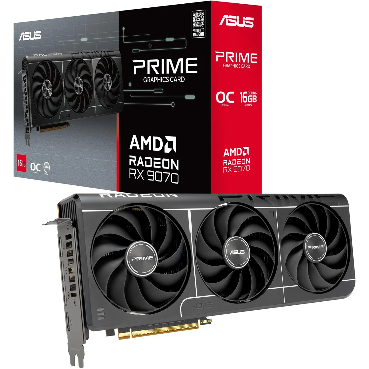 Відеокарта AMD Radeon RX 9070 16GB GDDR6 Prime Evo OC Asus (PRIME-RX9070-O16G-EVO) - зображення 1