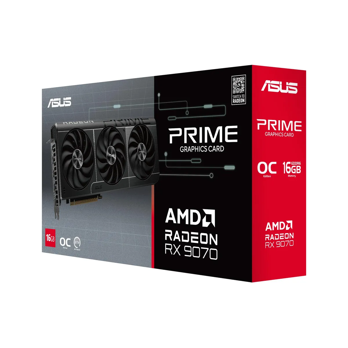 Відеокарта AMD Radeon RX 9070 16GB GDDR6 Prime Evo OC Asus (PRIME-RX9070-O16G-EVO) - мініатюра 6