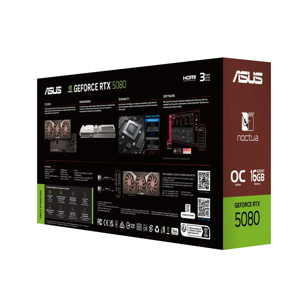 Відеокарта GF RTX 5080 16GB GDDR7 Noctua OC Asus (RTX5080-O16G-NOCTUA) - мініатюра 4