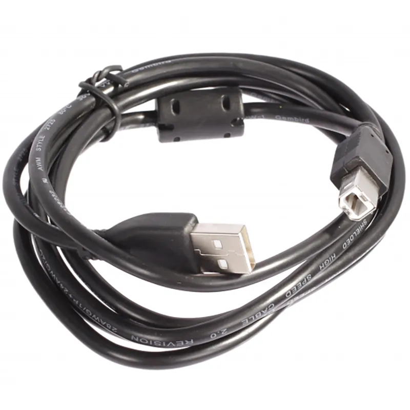 Кабель Cablexpert USB - USB Type-B V 2.0 (M/M), 1.8 м, феритовий фільтр, чорний (CCF-USB2-AMBM-6) - зображення 1