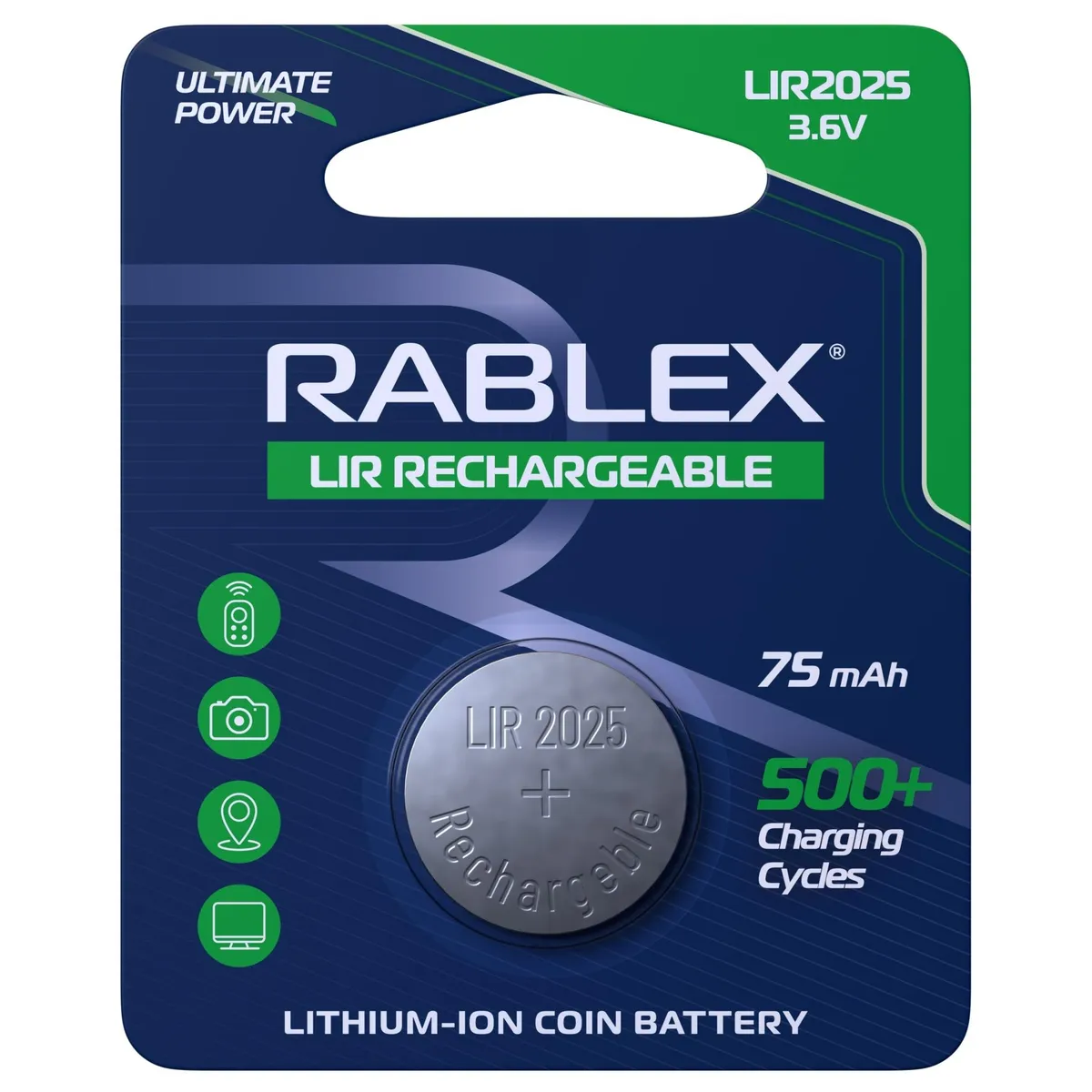 Акумулятор Rablex LIR2025 3.6V 75mAh (RLIR2025) - зображення 1