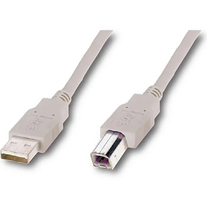 Кабель Atcom USB - USB Type-B V 2.0 (M/M), 0.8 м, Ferrite, білий (6152) пакет  - зображення 1