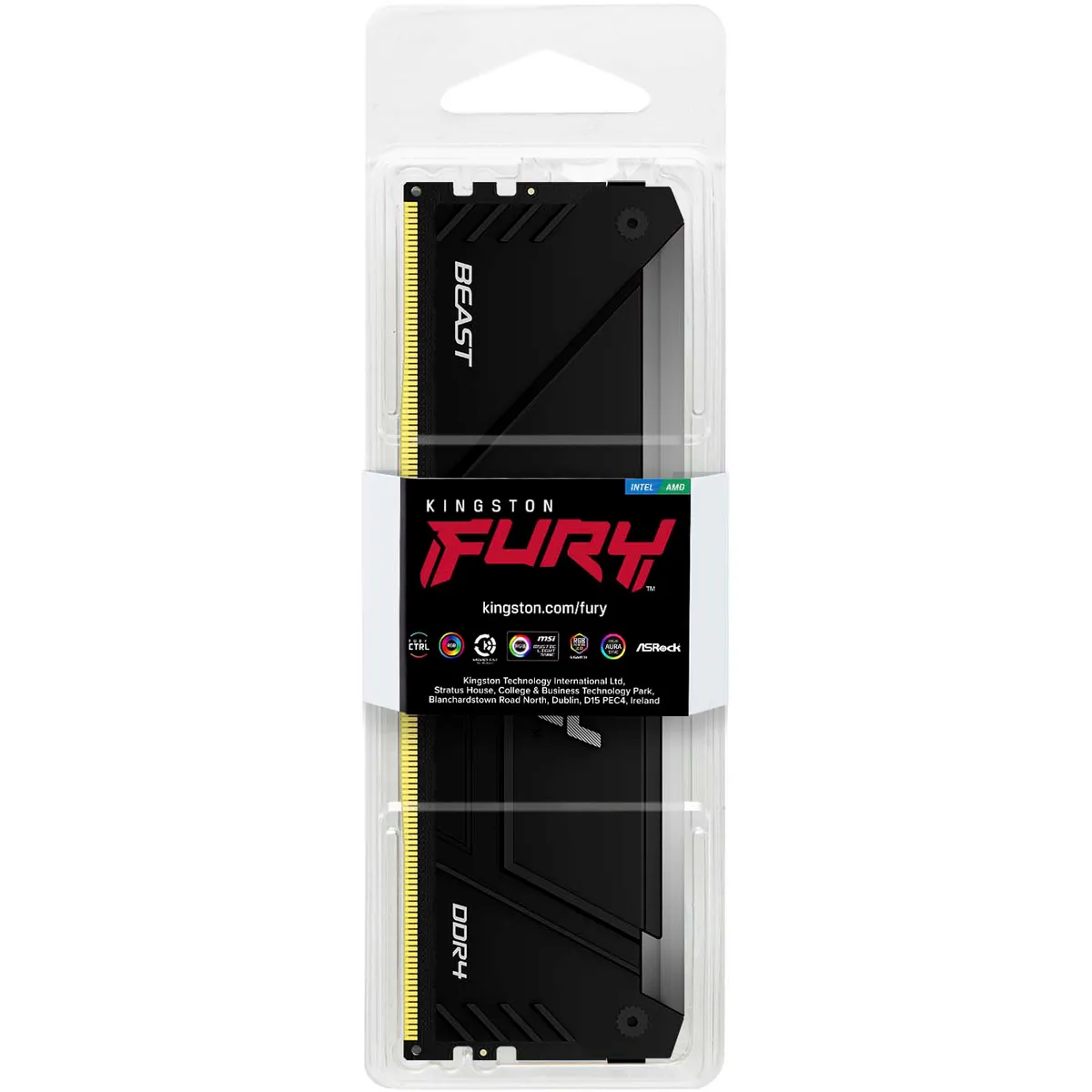 Модуль пам`яті DDR4 16GB/3200 Kingston Fury Beast RGB (KF432C16BB12A/16WP) - мініатюра 4