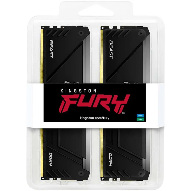 Модуль пам`яті DDR4 2x16GB/3200 Kingston Fury Beast RGB (KF432C16BB12AK2/32WP) - мініатюра 5
