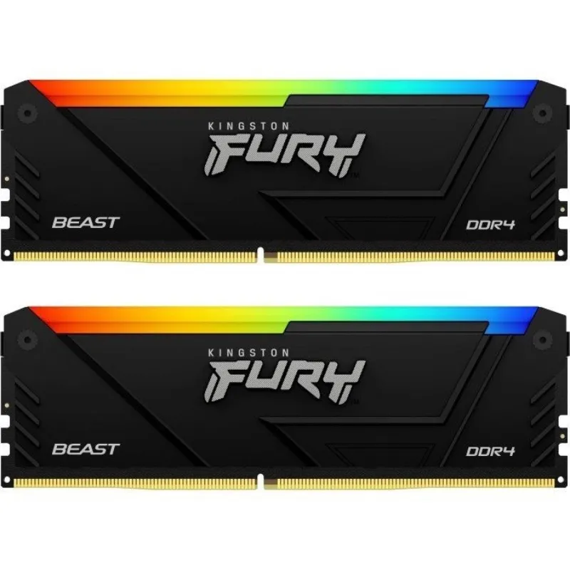 Модуль пам`яті DDR4 2x8GB/3200 Kingston Fury Beast RGB (KF432C16BB2AK2/16WP) - мініатюра 13
