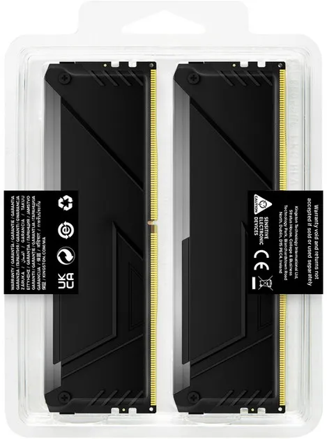 Модуль пам`яті DDR4 2x8GB/3200 Kingston Fury Beast RGB (KF432C16BB2AK2/16WP) - мініатюра 6