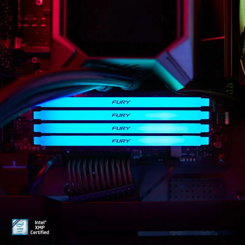 Модуль пам`яті DDR4 2x8GB/3200 Kingston Fury Beast RGB (KF432C16BB2AK2/16WP) - мініатюра 8