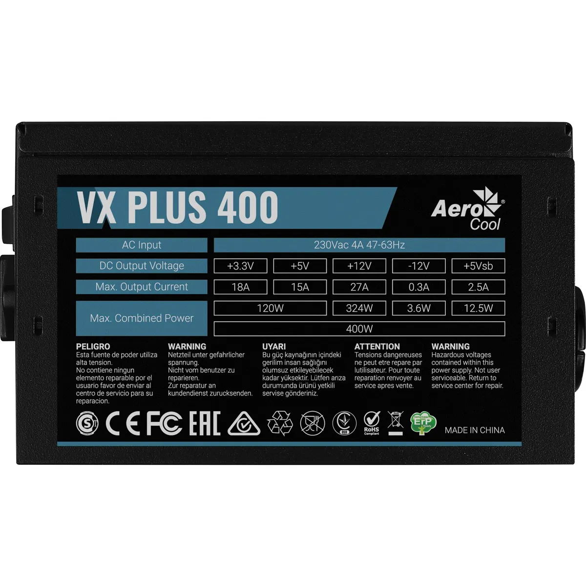 Блок живлення AeroCool VX Plus Stealth 400 (ACPN-VS40NEY.12) 400W - мініатюра 6