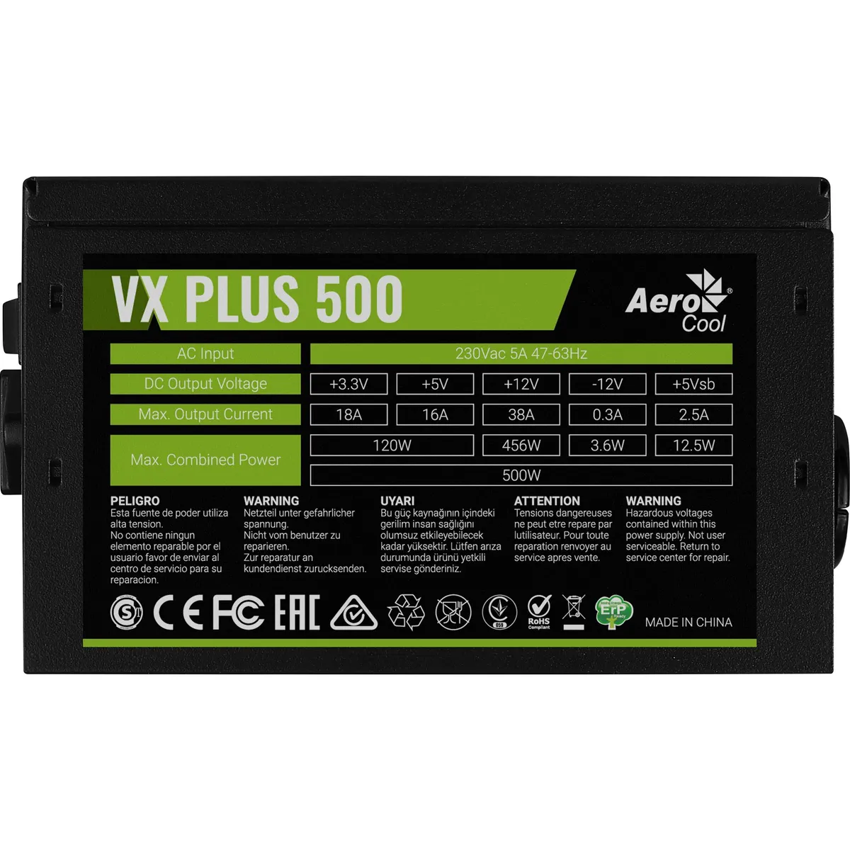 Блок живлення AeroCool VX Plus Stealth 500 (ACPN-VS50NEY.12) 500W - мініатюра 3