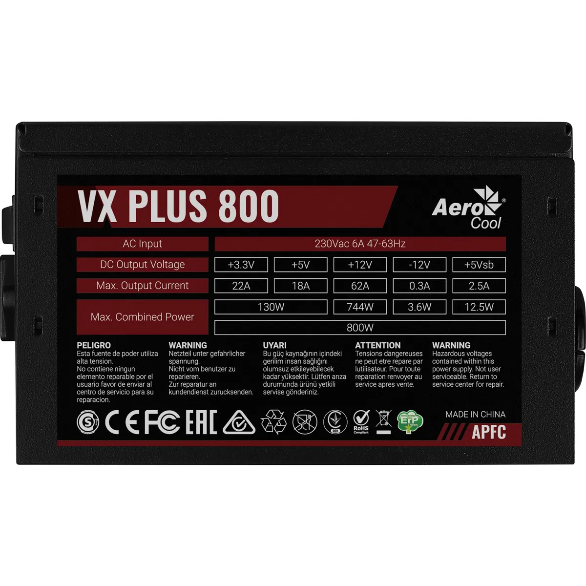 Блок живлення AeroCool VX Plus Stealth 800 (ACPN-VS80AEY.12) 800W - мініатюра 2