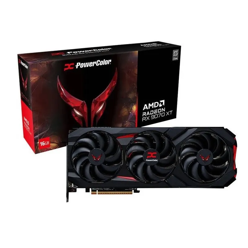 Відеокарта AMD Radeon RX 9070 XT 16GB GDDR6 Red Devil Backplate Special Edition PowerColor (RX9070XT 16G-E/OC/BP) - зображення 1