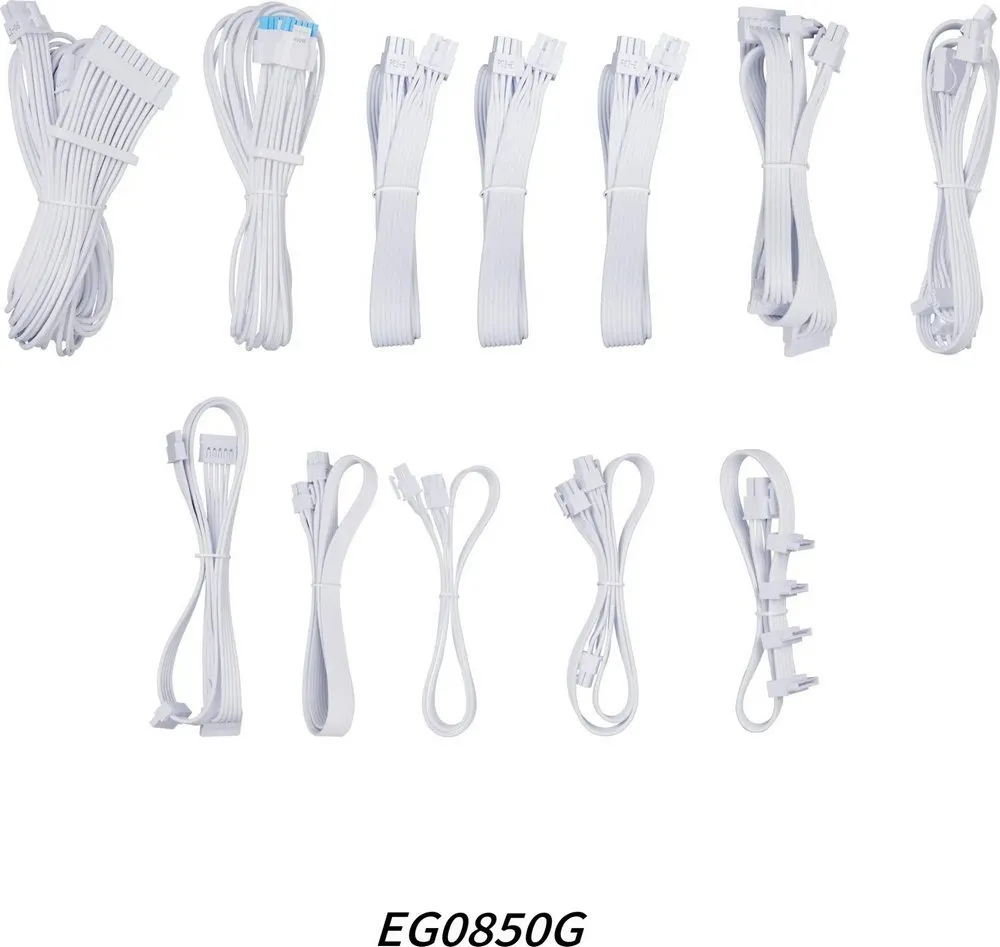 Блок живлення Lian Li EDGE850, 80 Plus Gold, White, EU Cord (G9P.EG0850G.W000.EU) - мініатюра 11
