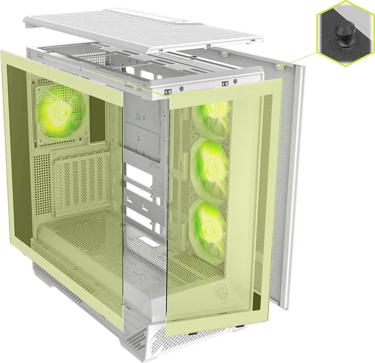 Корпус MSI MAG Pano 130R PZ White без БЖ - мініатюра 2