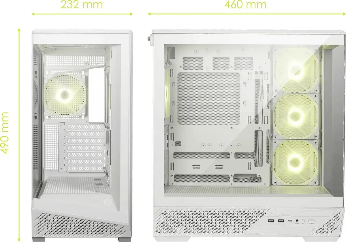 Корпус MSI MAG Pano 130R PZ White без БЖ - мініатюра 3