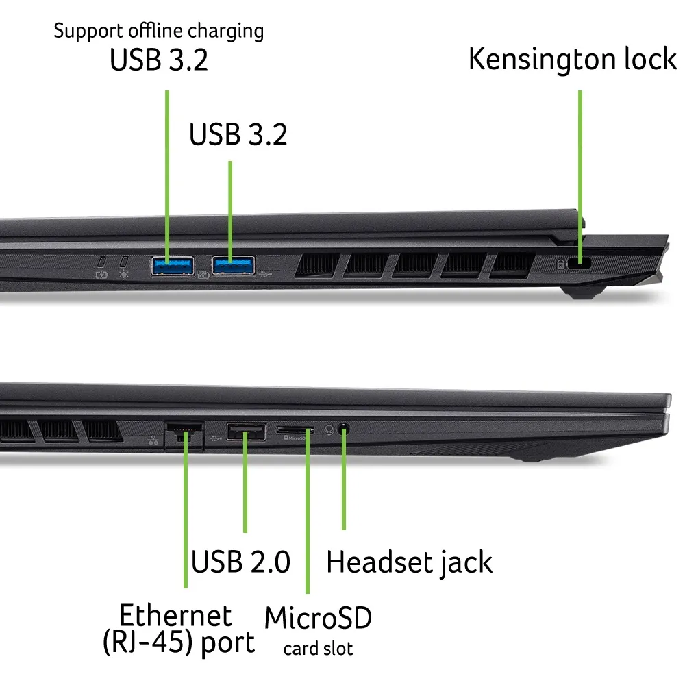 Ноутбук Acer Nitro 18 AI AN18-61-R127 (NH.QYBEU.003) Black - мініатюра 10